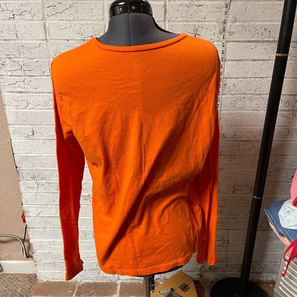Happy Halloween Orange Black Witch Long SLeeve Tshirt XL - Picture 5 of 9